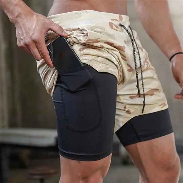 Double-deck Quick Dry GYM Running Shorts