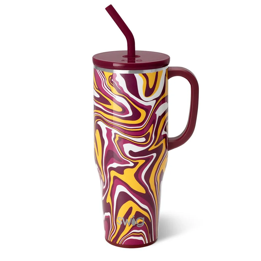 Fanzone Maroon   Yellow Mega Mug 40oz