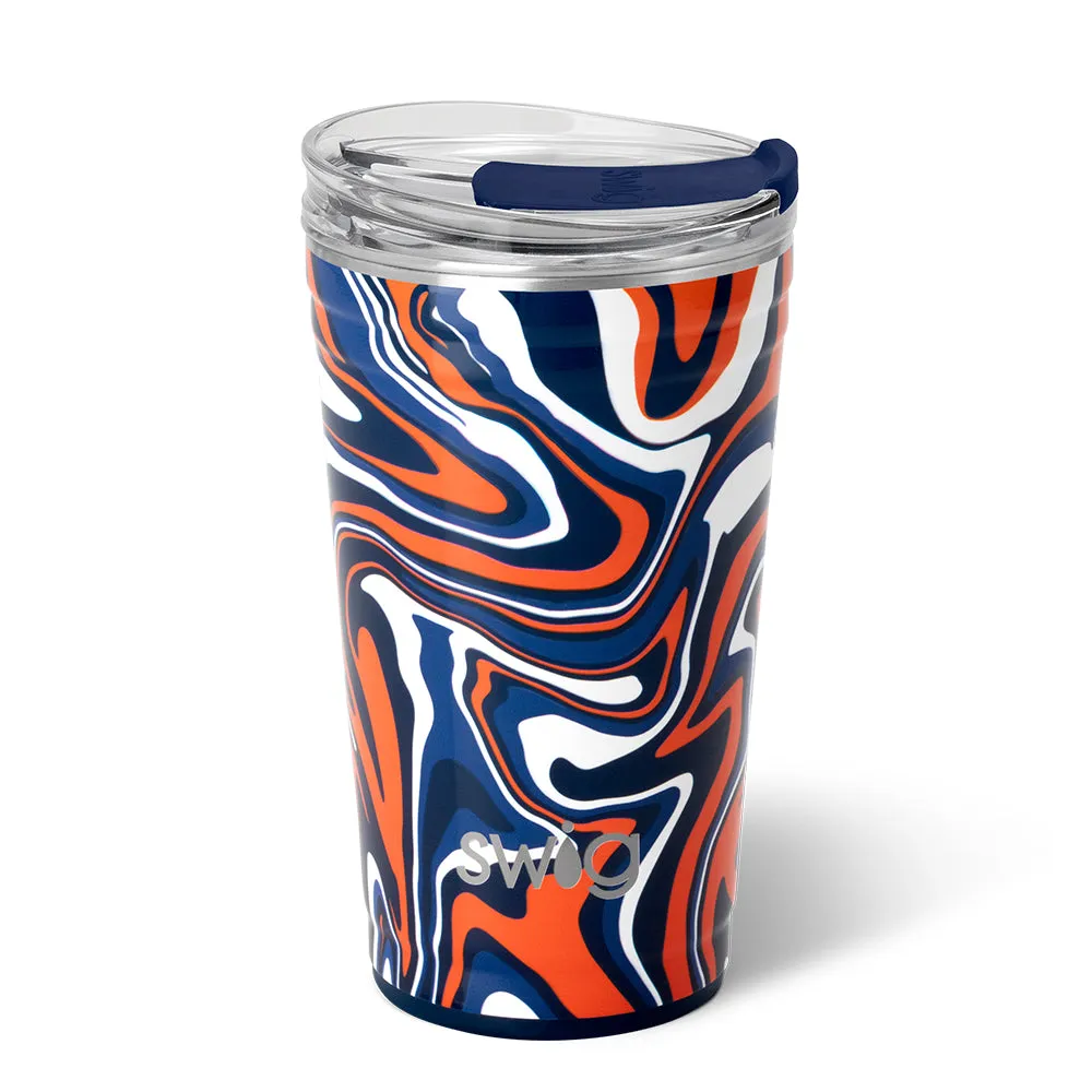 Fanzone Navy   Orange Party Cup 24oz