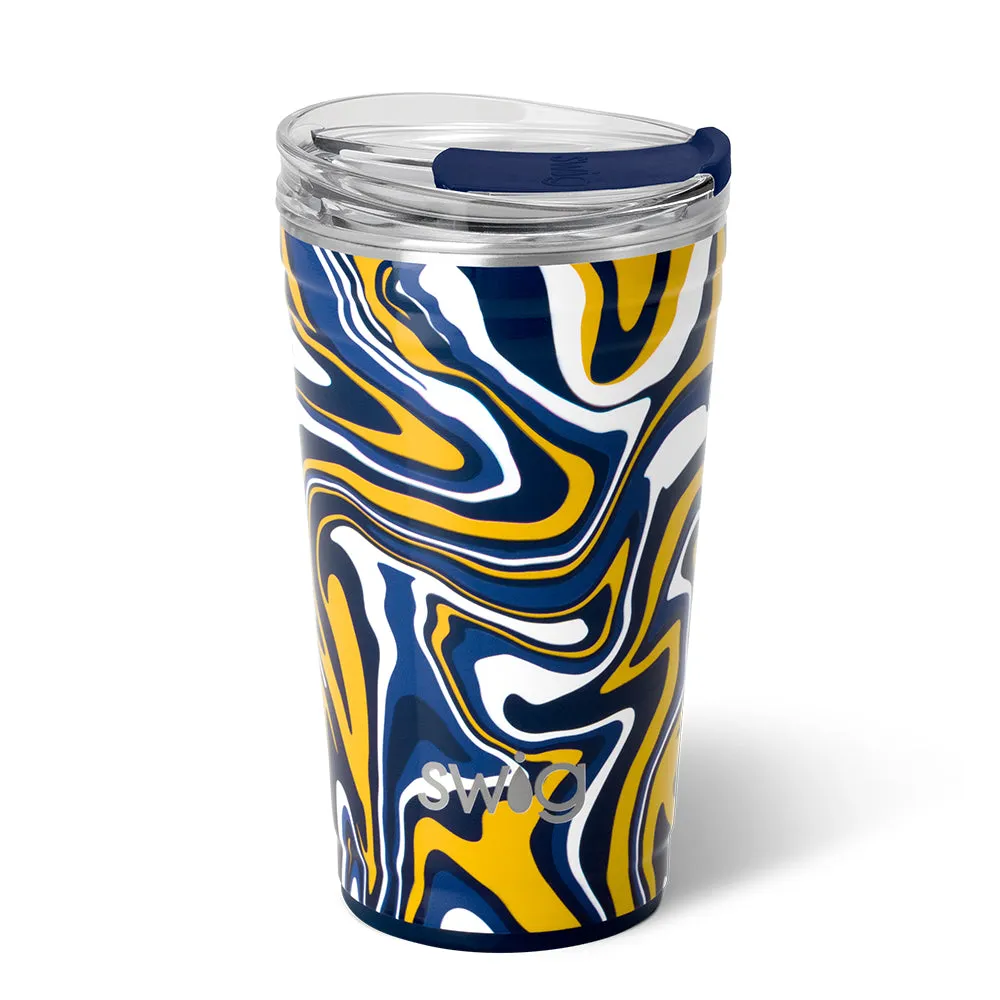 Fanzone Navy   Yellow Party Cup 24oz