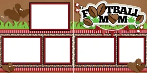 Football Mom Red - Digital Scrapbook Pages - INSTANT DOWNLOAD