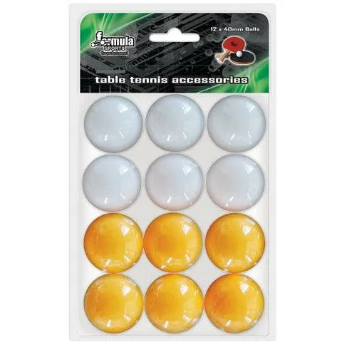 Formula Sports Table Tennis Balls 12pk