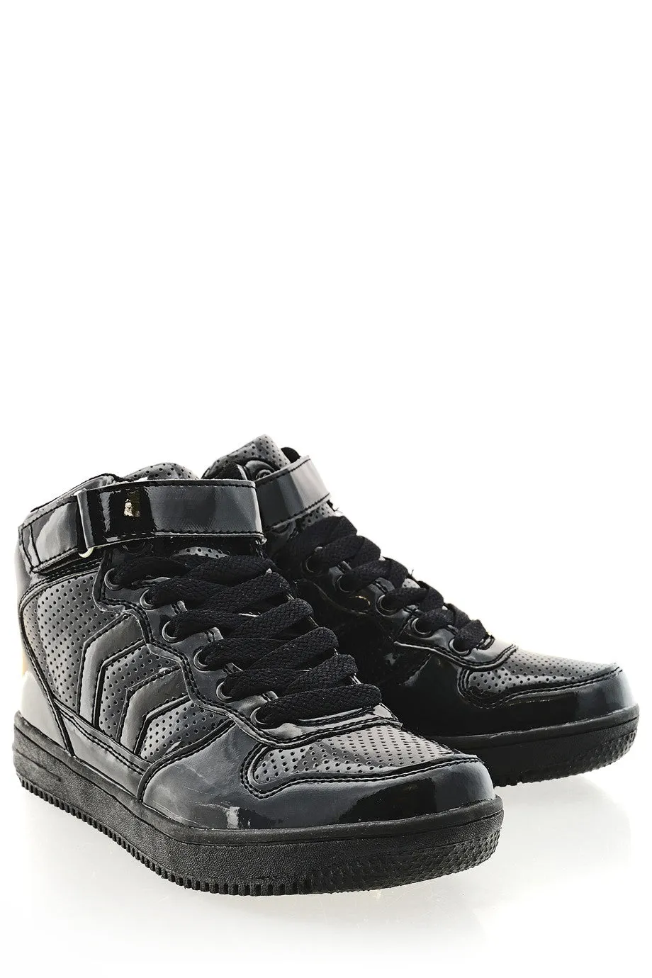 FREDDIE Black Patent Sneakers