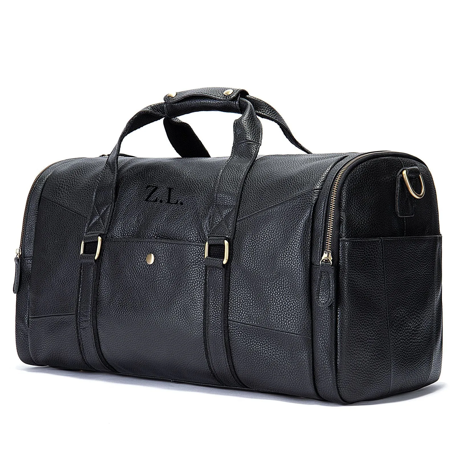 Full Grain Leather Business Bag, Men's Bag, Classic Fashion Bag, Shoulder Bag, Weekend Duffle Bag