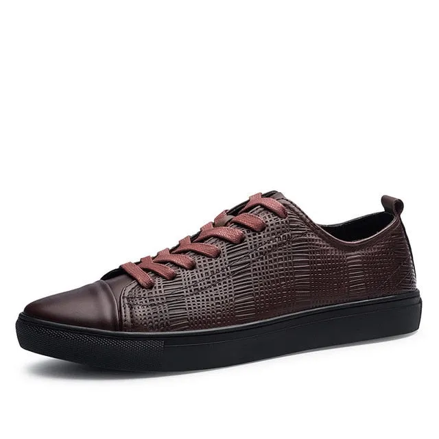 Genuine Leather Interweave Oxford Shoes