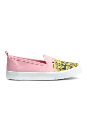 H&M Girls Minion Pink Slip-on Trainers