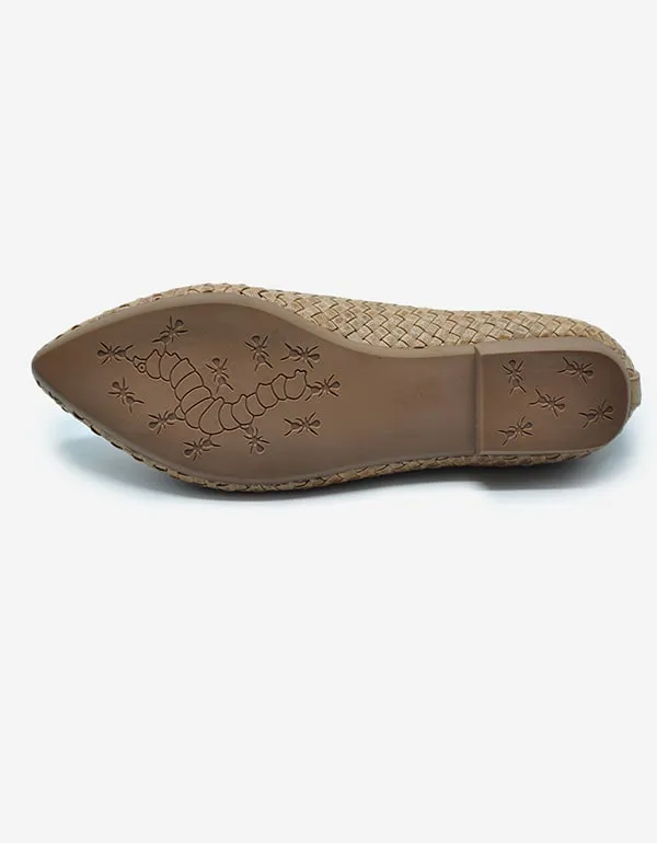 Hand-Woven Retro Leather Fashion Pumps