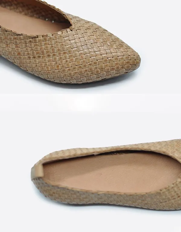 Hand-Woven Retro Leather Fashion Pumps