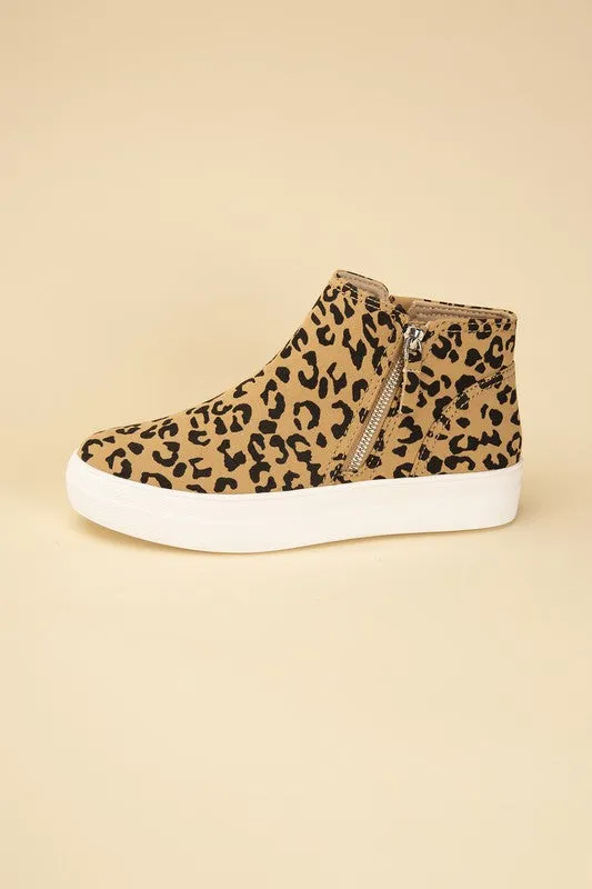 HIGH TOP LEOPARD SNEAKERS