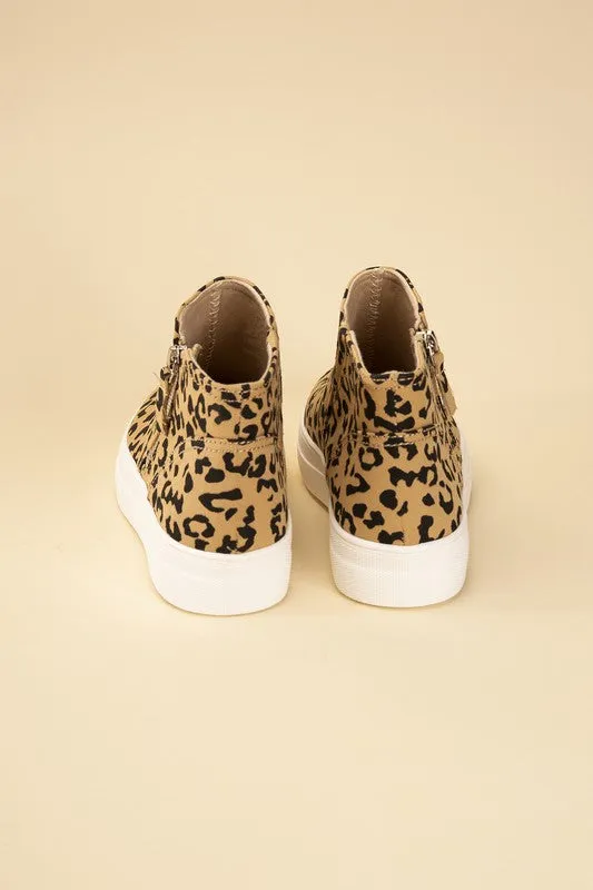 HIGH TOP LEOPARD SNEAKERS