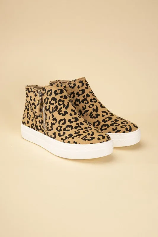 HIGH TOP LEOPARD SNEAKERS