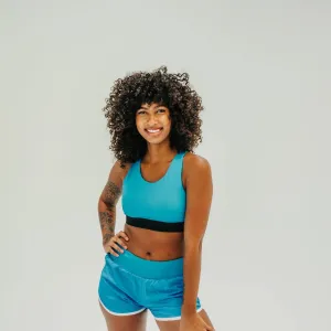 Hustle Sports Bra - Ocean Blue