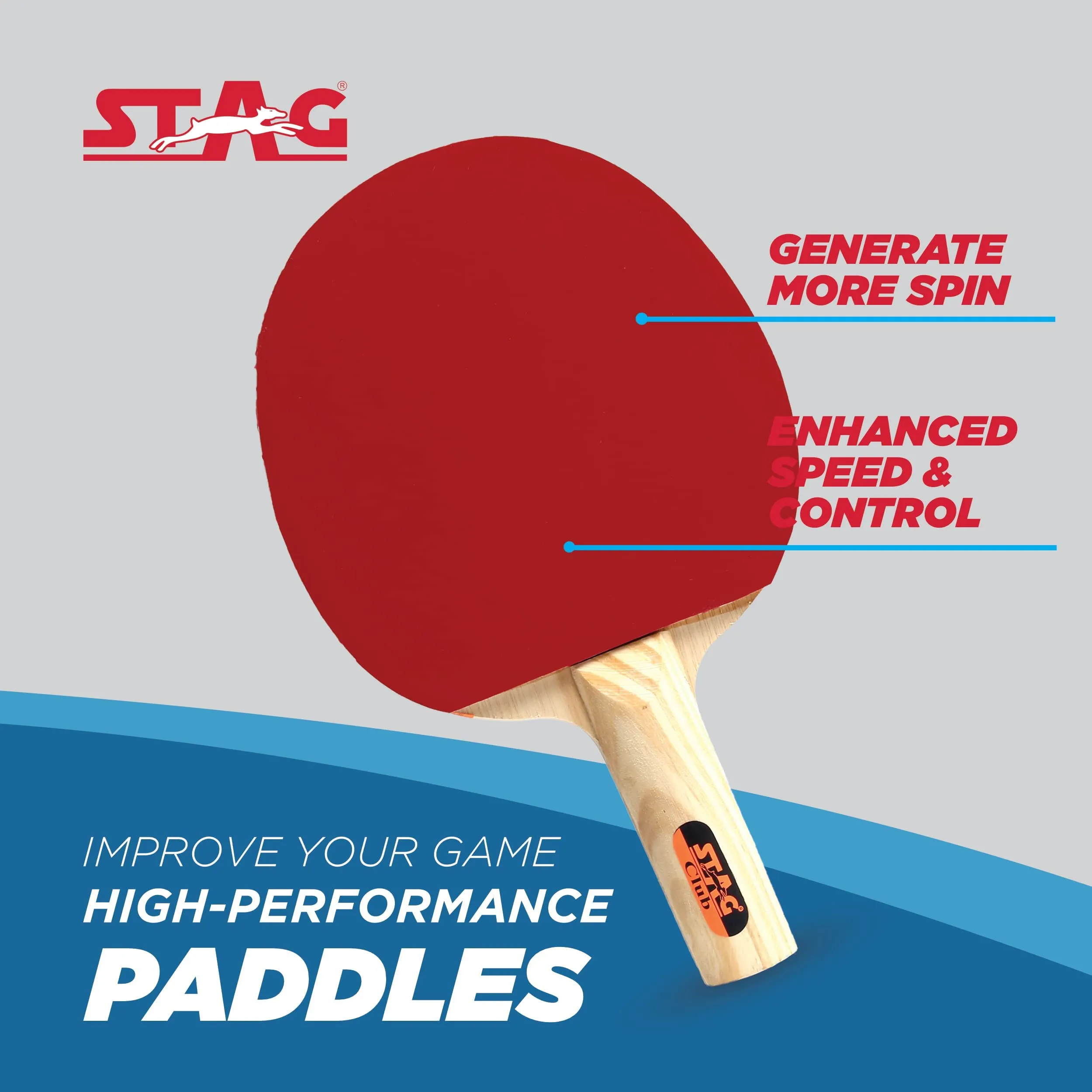 Iconic Club Professional Table Tennis (T.T) Set| Premium ITTF Approved Rubber- Table Tennis Rackets and T.T Balls Included| All-in-One Ping Pong Paddle Playset - Table Game Acceories