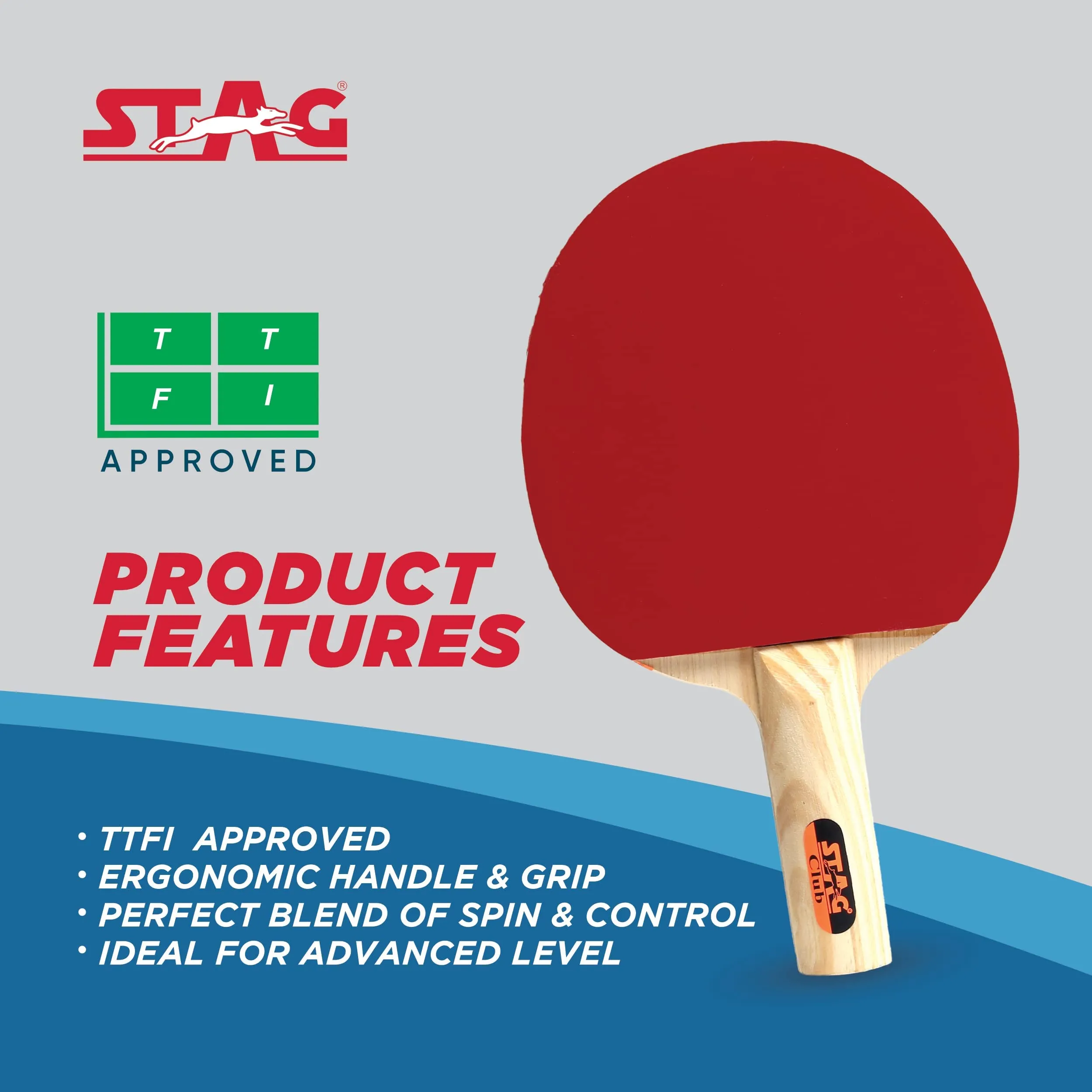 Iconic Club Professional Table Tennis (T.T) Set| Premium ITTF Approved Rubber- Table Tennis Rackets and T.T Balls Included| All-in-One Ping Pong Paddle Playset - Table Game Acceories