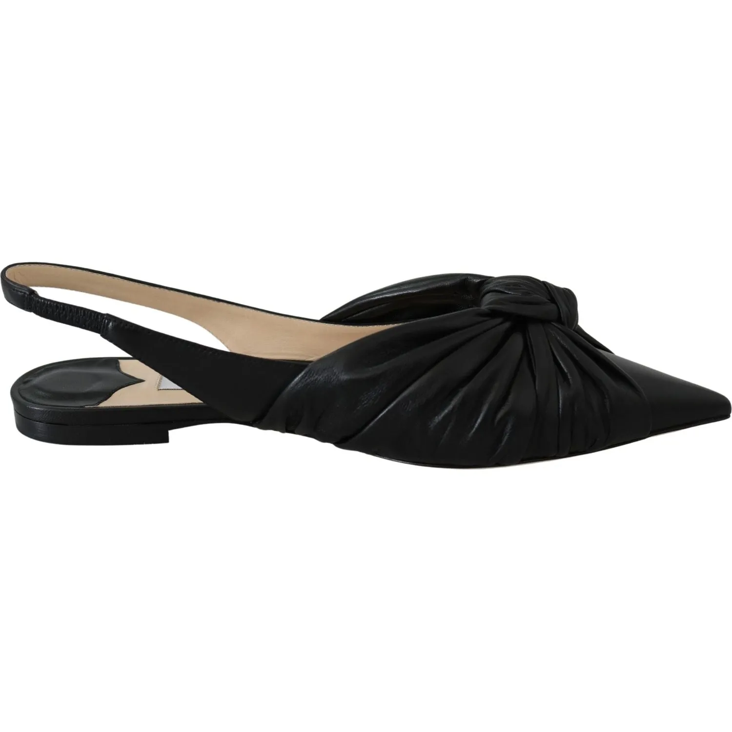 Jimmy Choo Elegant Pointed Toe Leather Flats