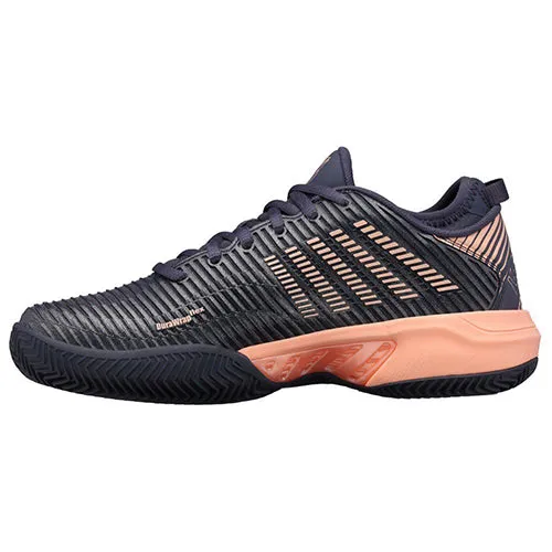 K-Swiss Women's Hypercourt Supreme Tennis Shoes Graystone and Peach Nectar