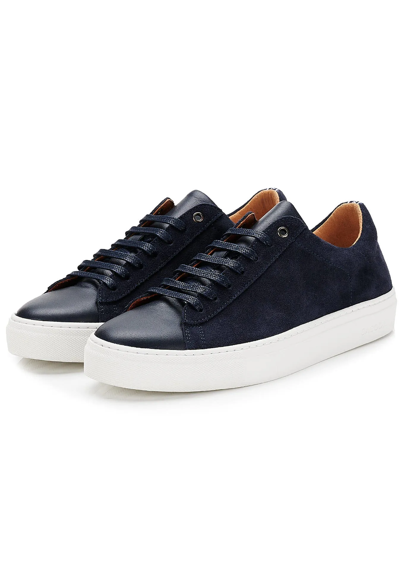 leather sneakers with rubber sole