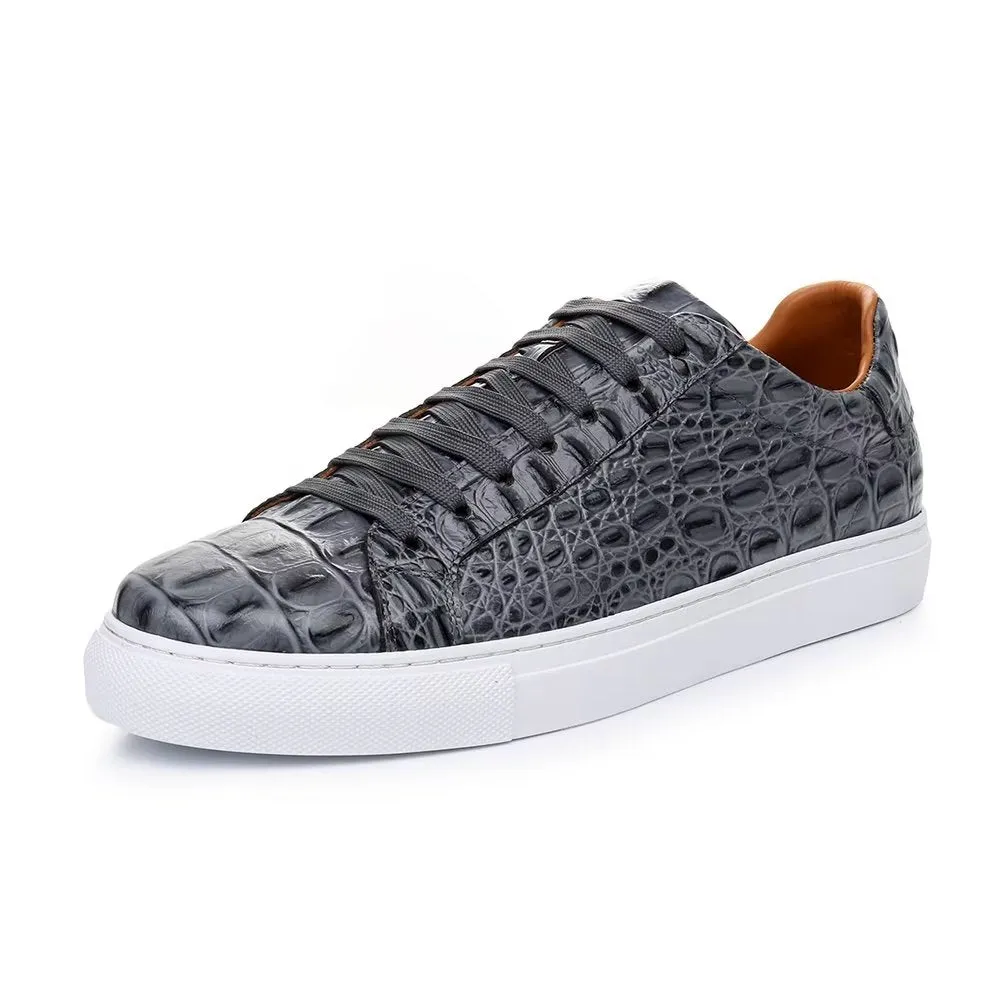 LuxeCroco Lace-up Exotic Sneakers