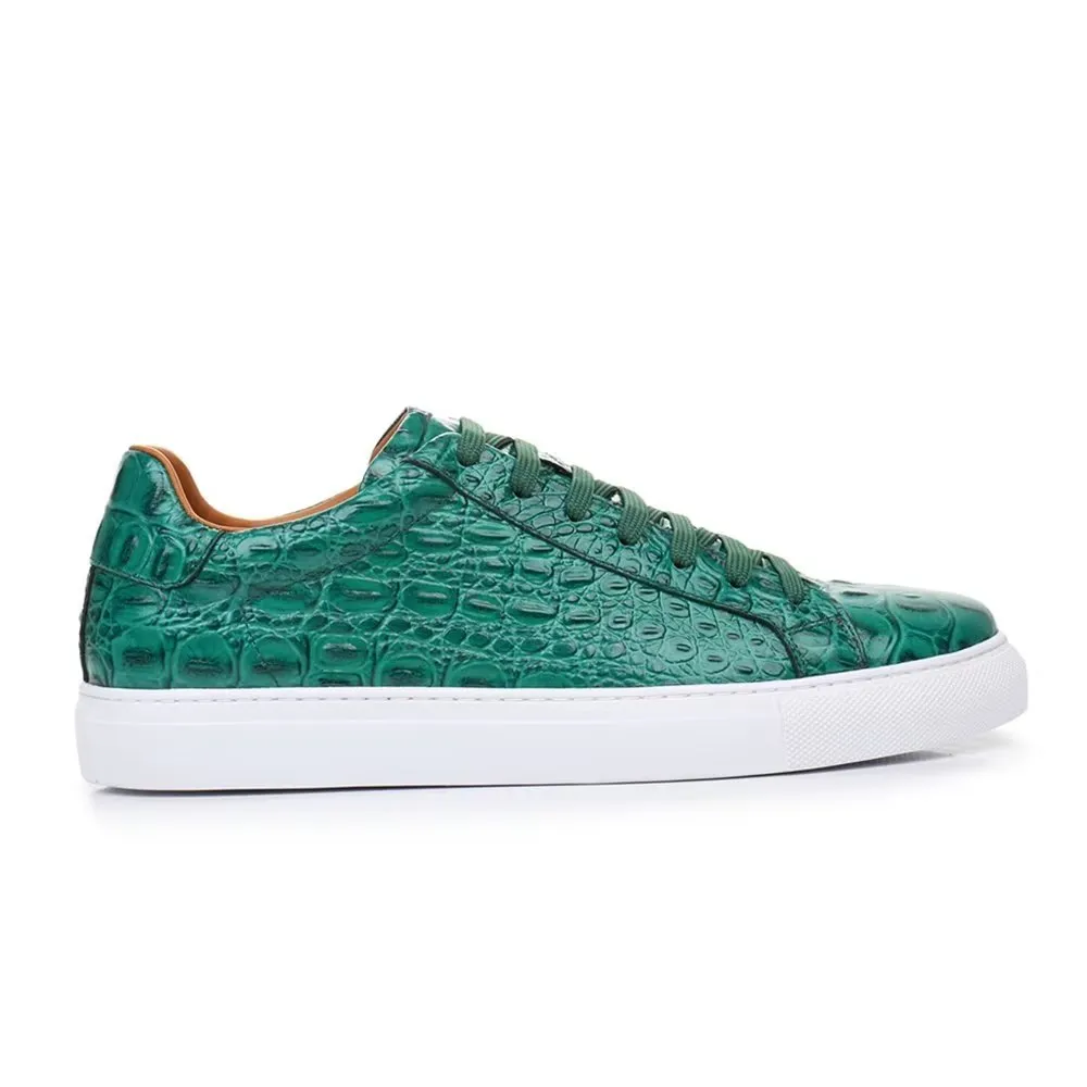 LuxeCroco Lace-up Exotic Sneakers