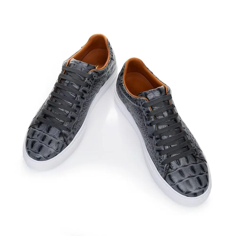 LuxeCroco Lace-up Exotic Sneakers