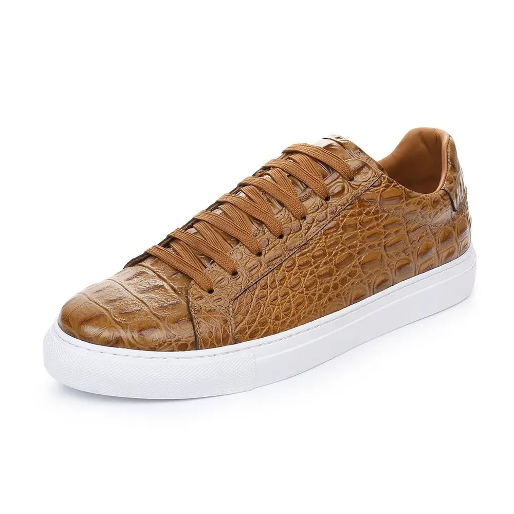 LuxeCroco Lace-up Exotic Sneakers