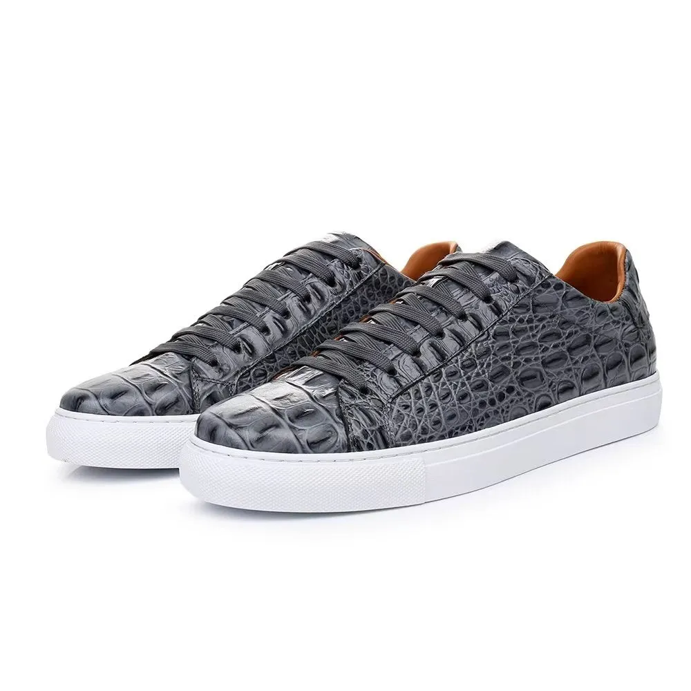 LuxeCroco Lace-up Exotic Sneakers