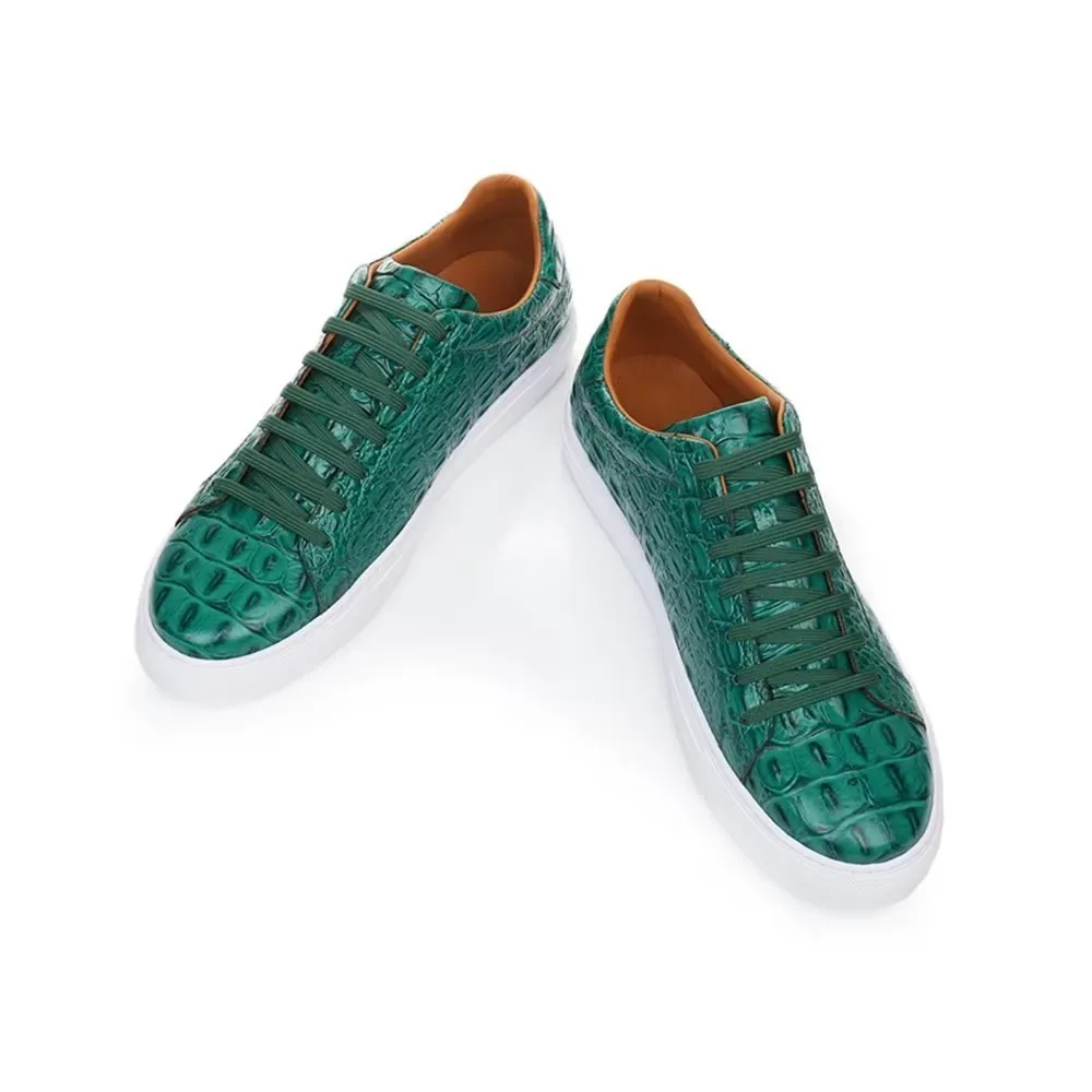 LuxeCroco Lace-up Exotic Sneakers