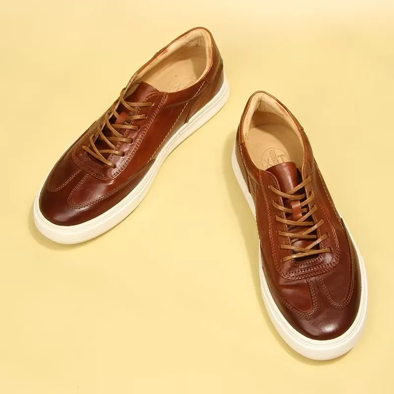 LuxLeather Chic High Top Fashion Sneakers