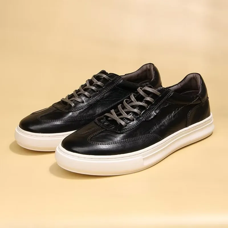 LuxLeather Chic High Top Fashion Sneakers