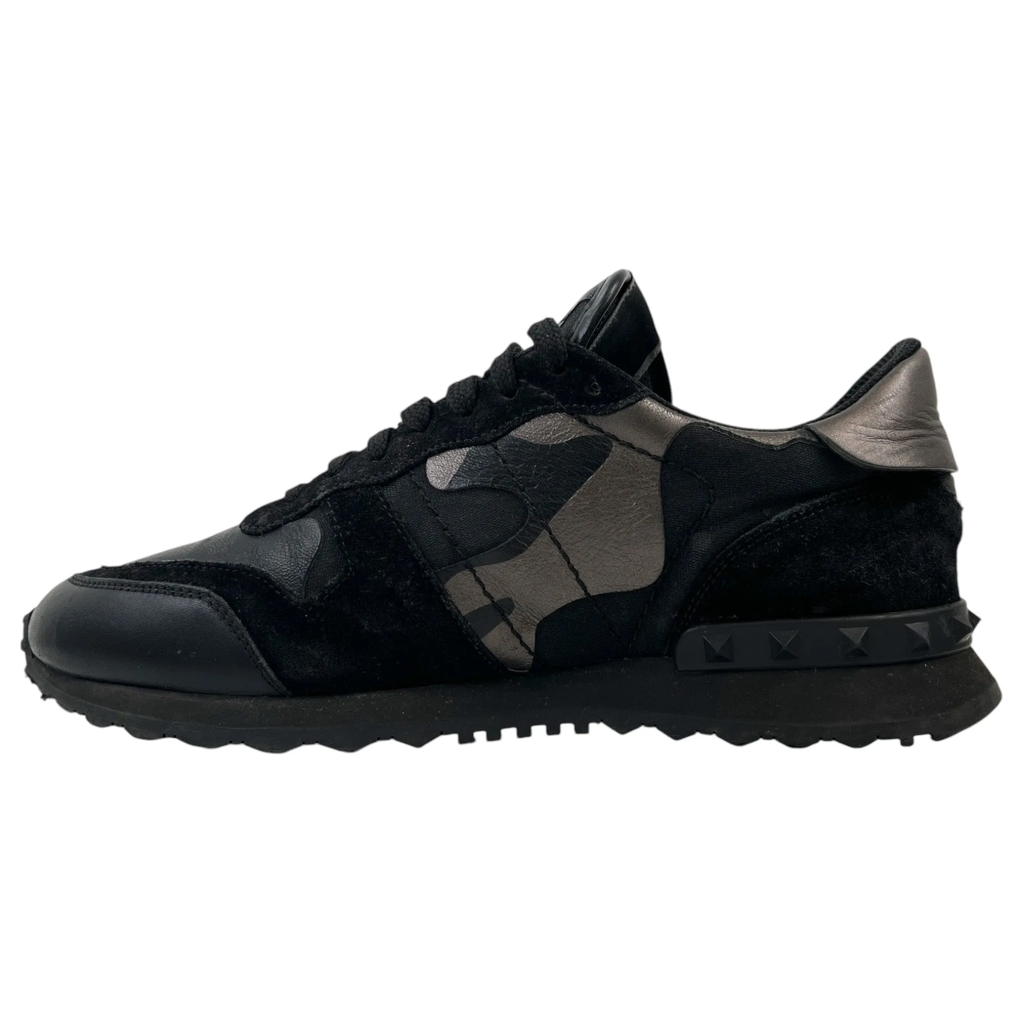 Men's Rockstud Low Trainers Black Size EU 40 / UK 6