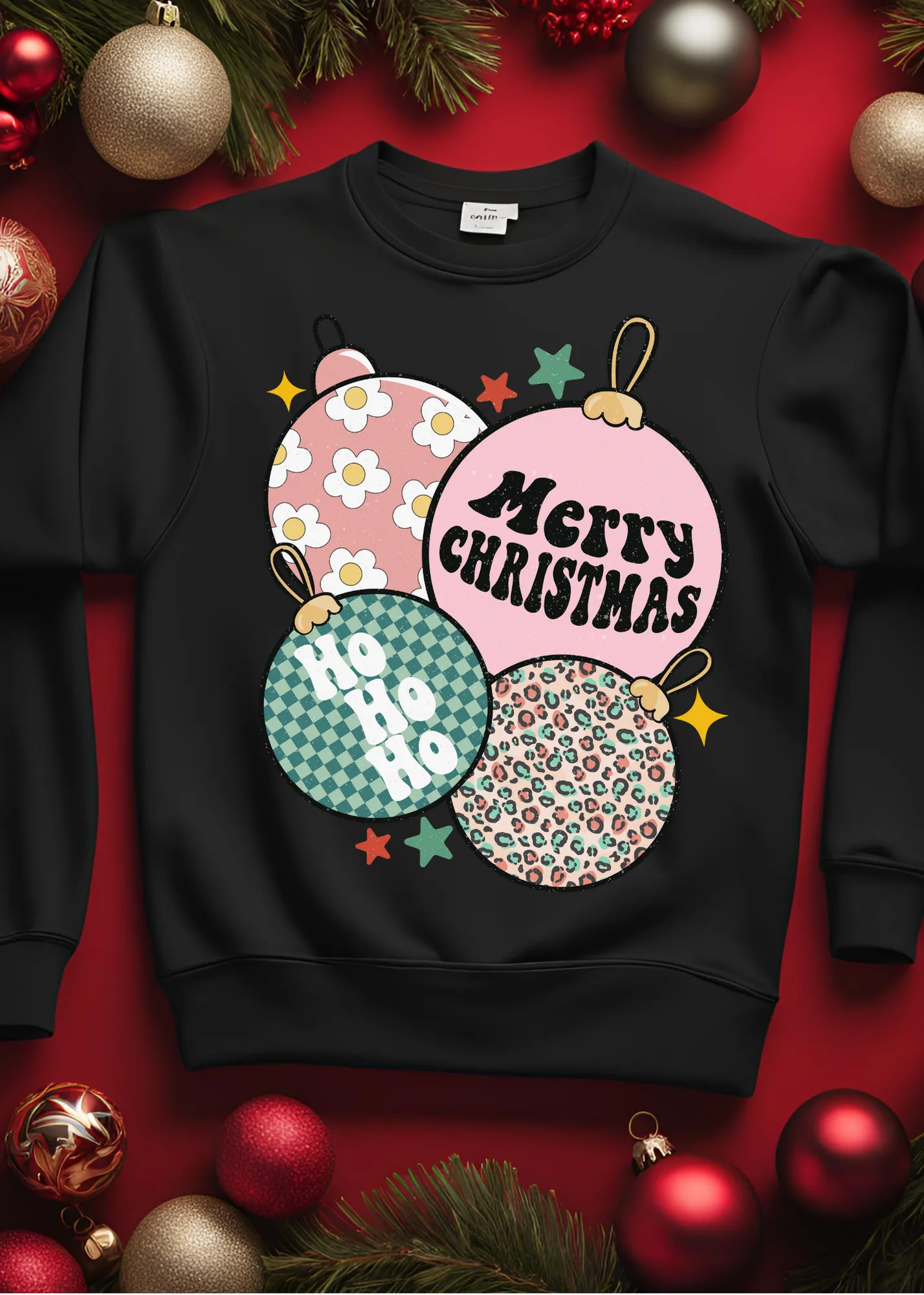 Merry Christmas Bulbs Pullover