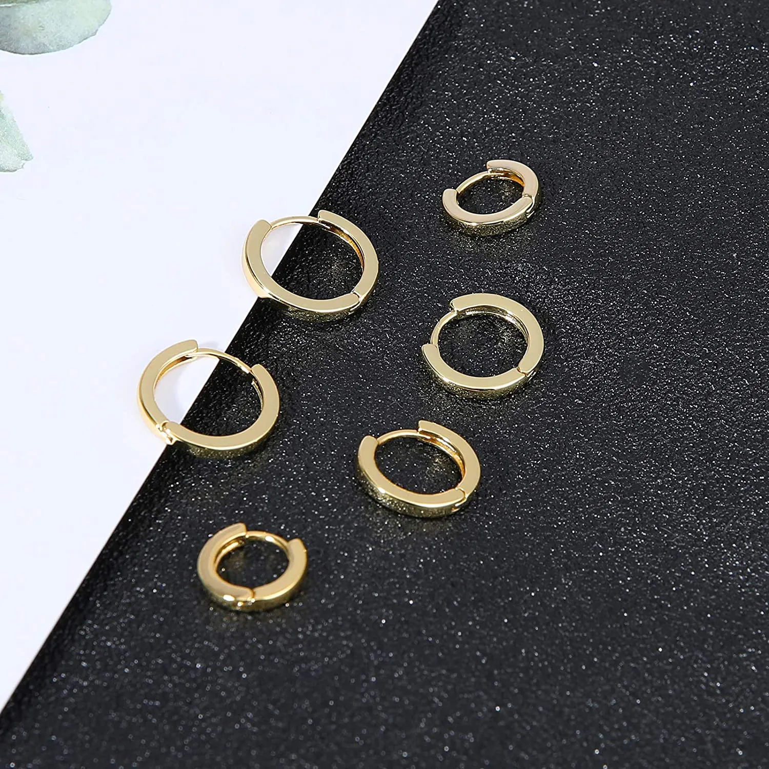 micuco Small Hoop Earrings for Women 14K Gold Plated Hoop Huggie Earrings for Men Hypoallergenic Earrings Tiny Cartilage Ear Jewelry for Women