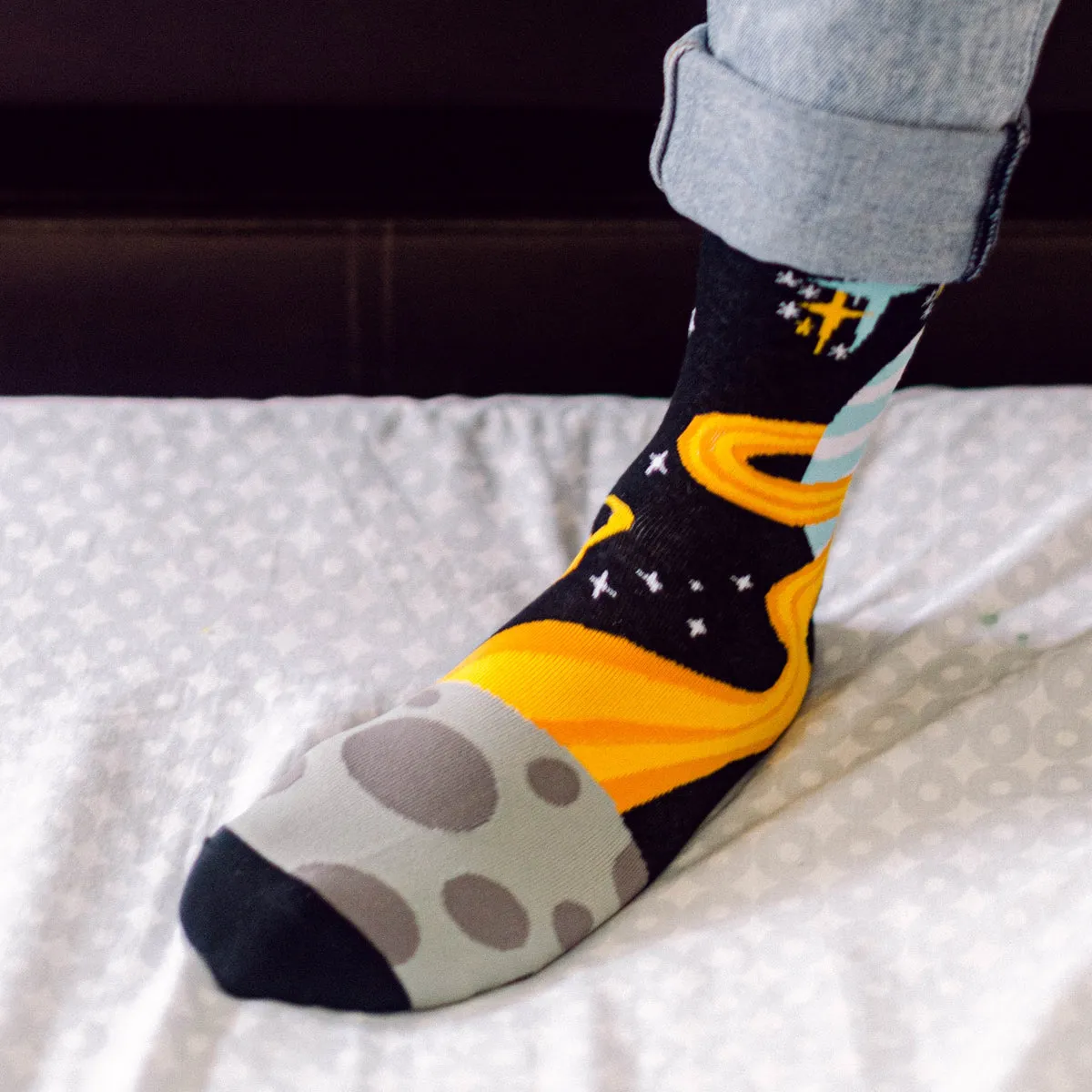 Milky Way Printed Crew Length Socks