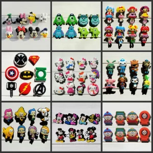 Mix Models 8pcs/lot Mickey Super hero Avengers South Park  shoe charms shoe accessories shoe decoration for croc jibz kids gift