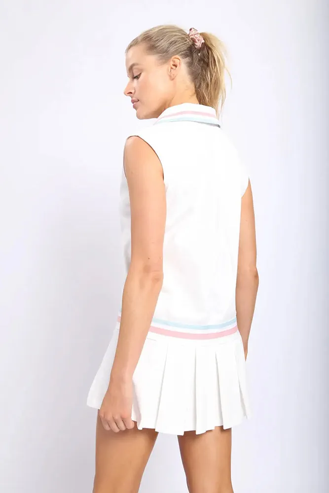 Mono B Collared Cotton Tennis Dress