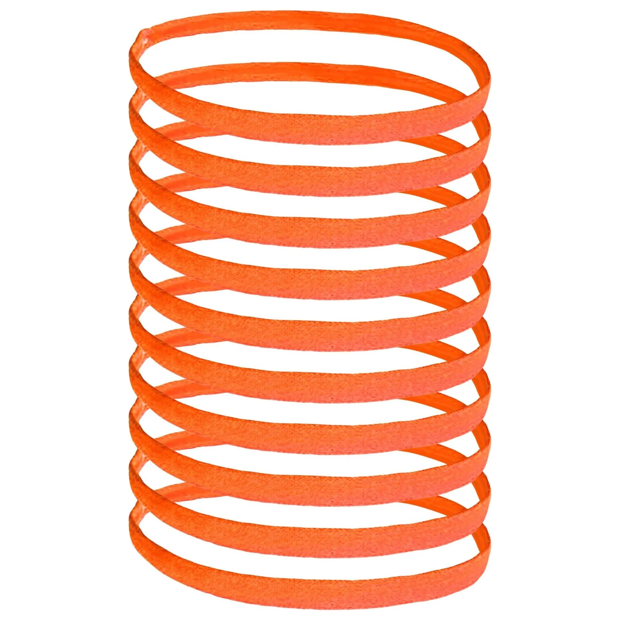 Neon Orange Mini Headbands - 10 Pack