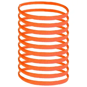 Neon Orange Mini Headbands - 10 Pack