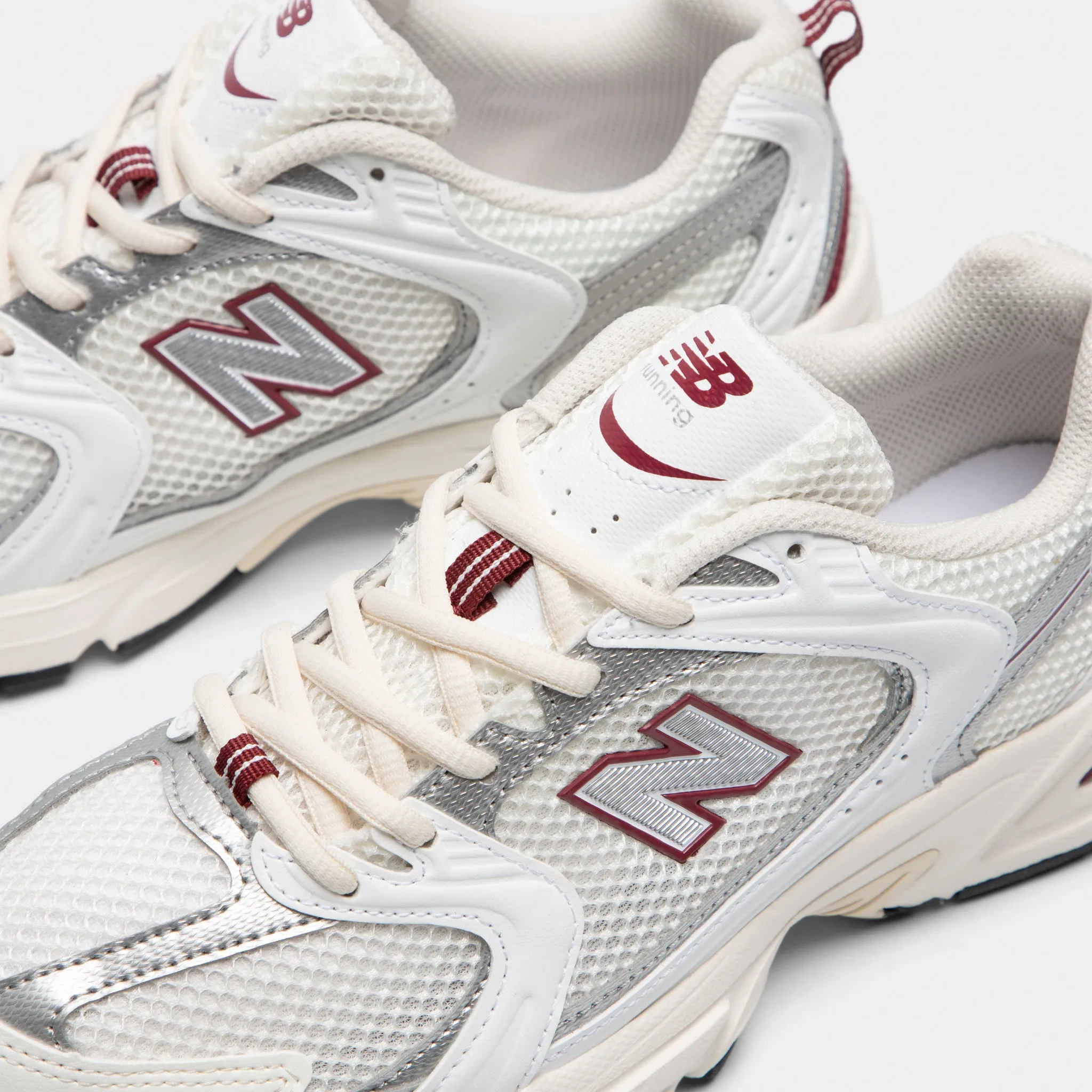 New Balance 530 Sea Salt / White - Mercury Red