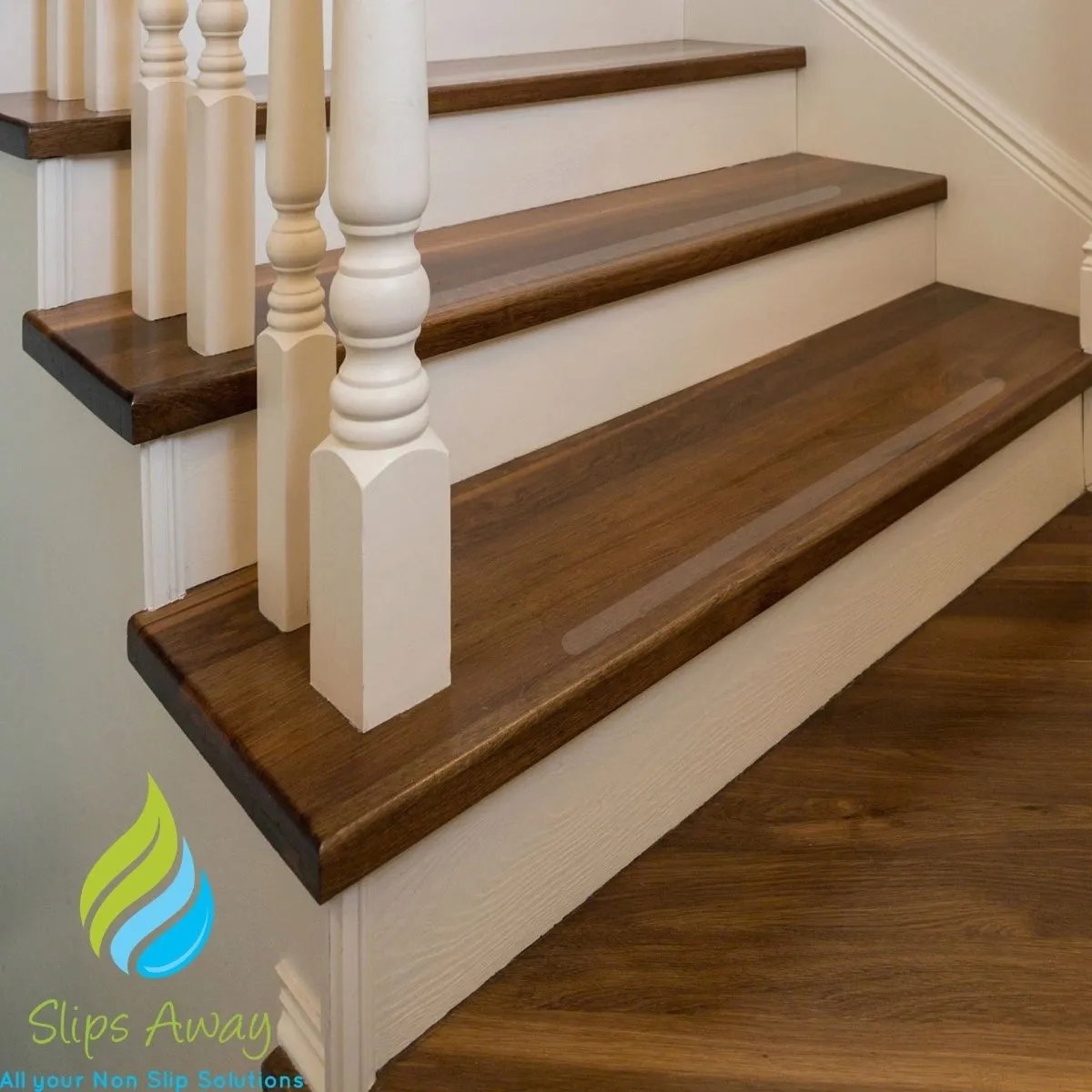 Non Slip Strips for Stairs - Clear 64cm x 3 cm (16x pack)