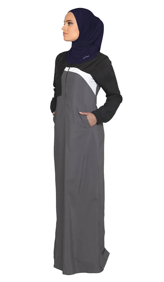 One Piece Stretch Sports Hijab - Navy