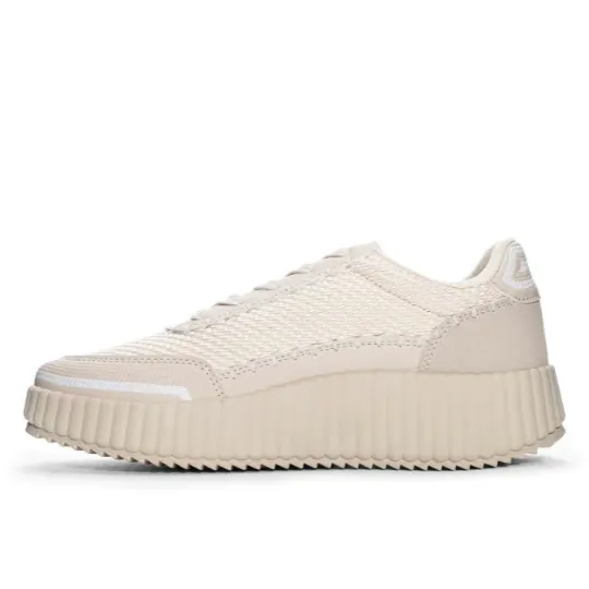 Out & About Cream Textured Platform Sneakers