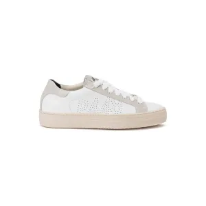 P448 Elegant White Leather Sneakers