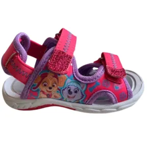 Paw Patrol Magenta Pink & Lilac Velcro Strap Sports Sandals