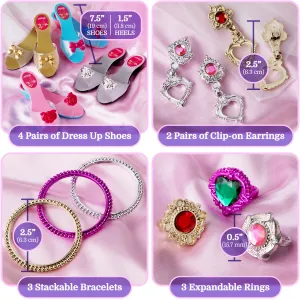 Princess Toddler Dress Up Shoes & Jewelry For Little Girls - Toddler Pretend