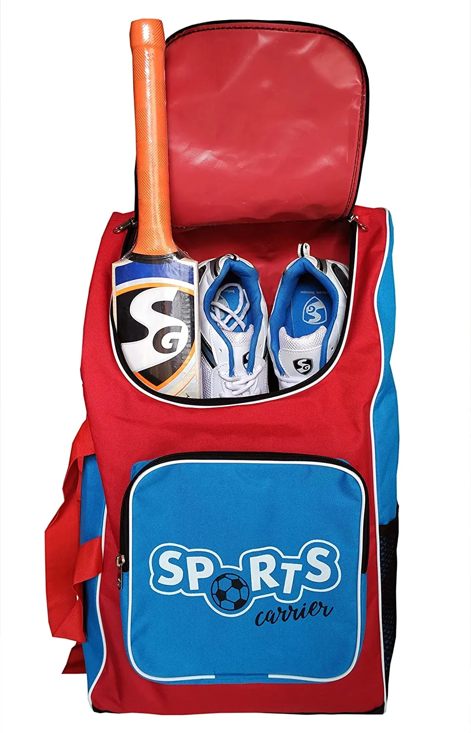 Prokick Sports Carrier Multi Utility Sports Bag - Ideal for kids (Red/Sky Blue)