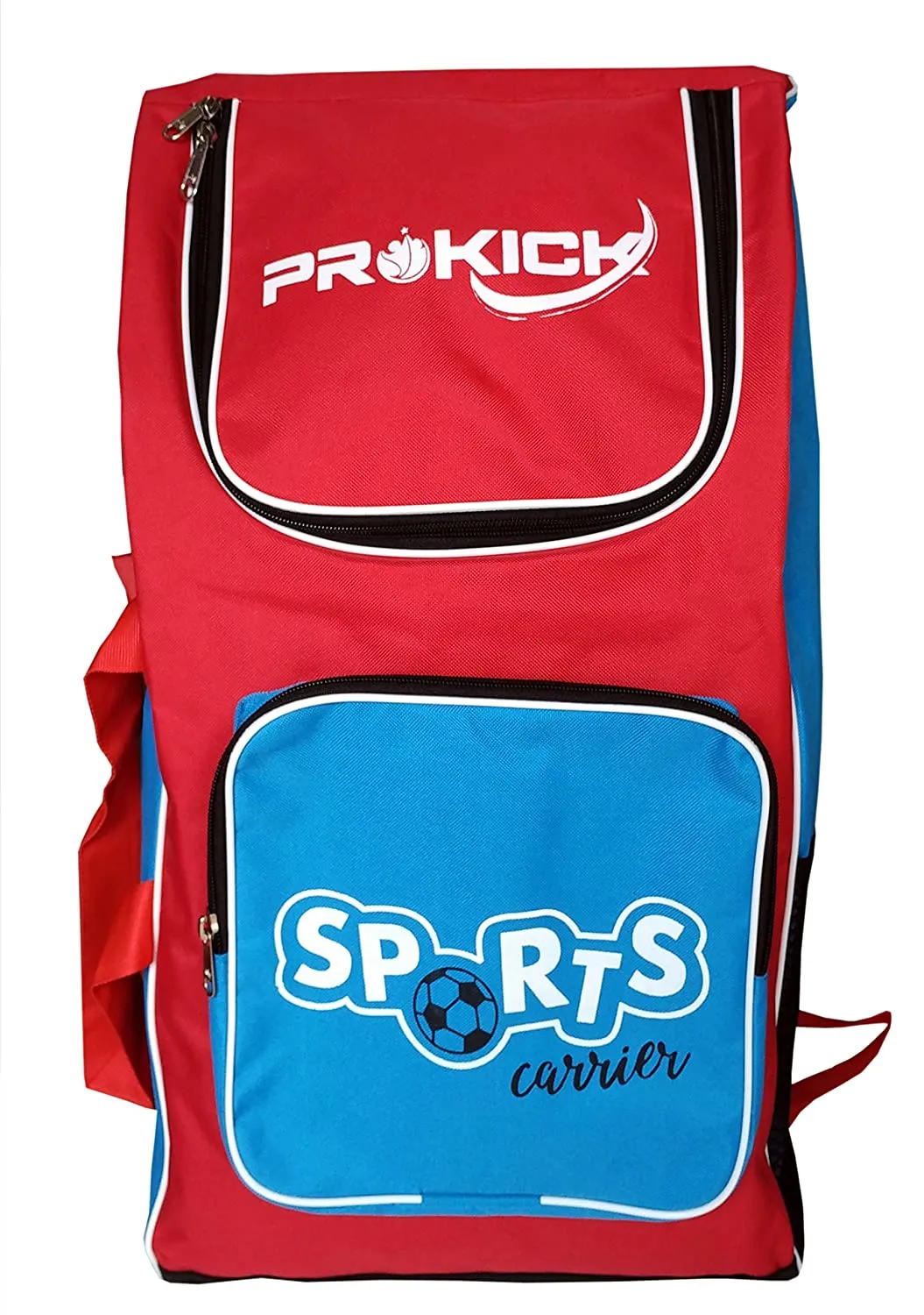 Prokick Sports Carrier Multi Utility Sports Bag - Ideal for kids (Red/Sky Blue)