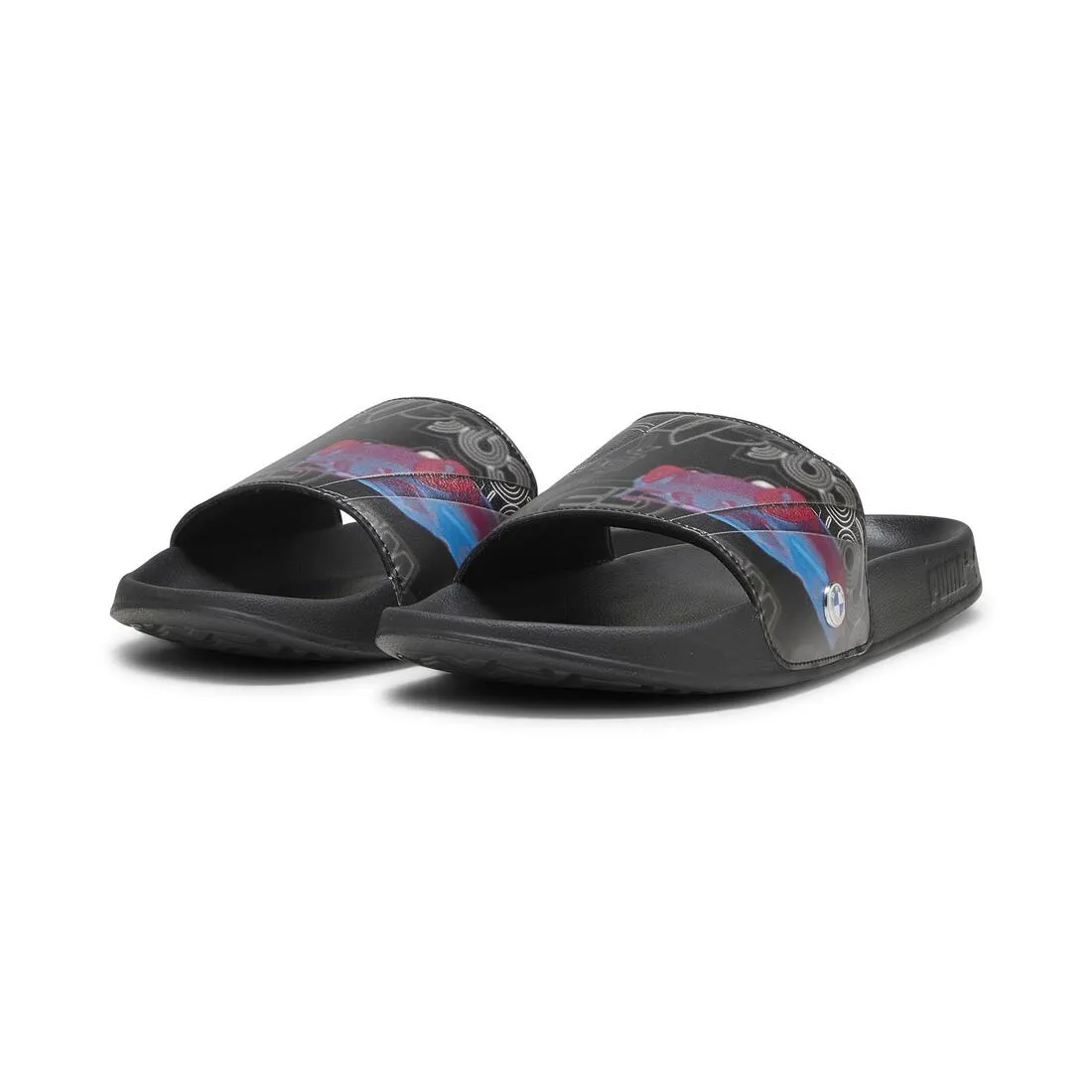 PUMA BMW M Motorsport Leadcat 2.0 Men's Graphic Slides BLACK