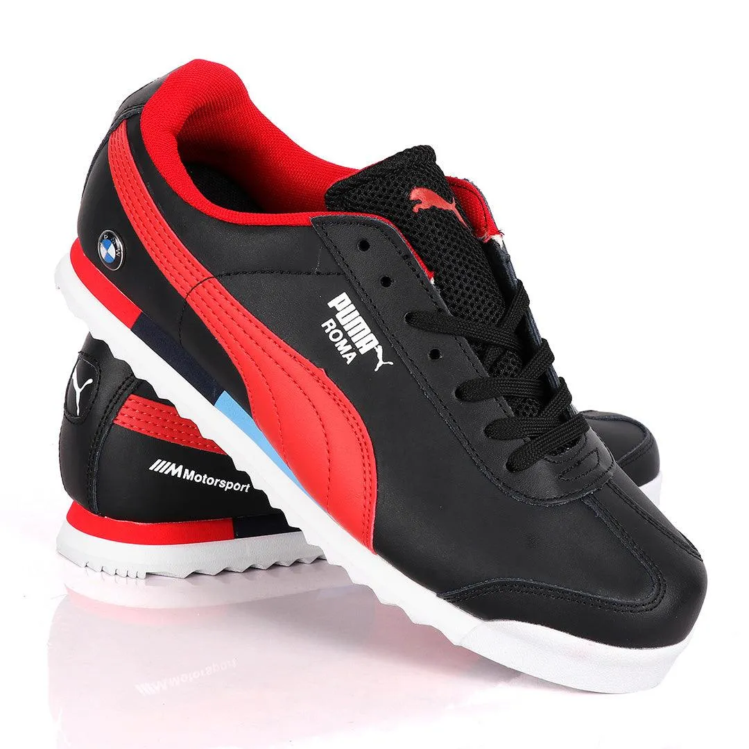 Puma Roma BMW Motor Sport Black Red Sneakers