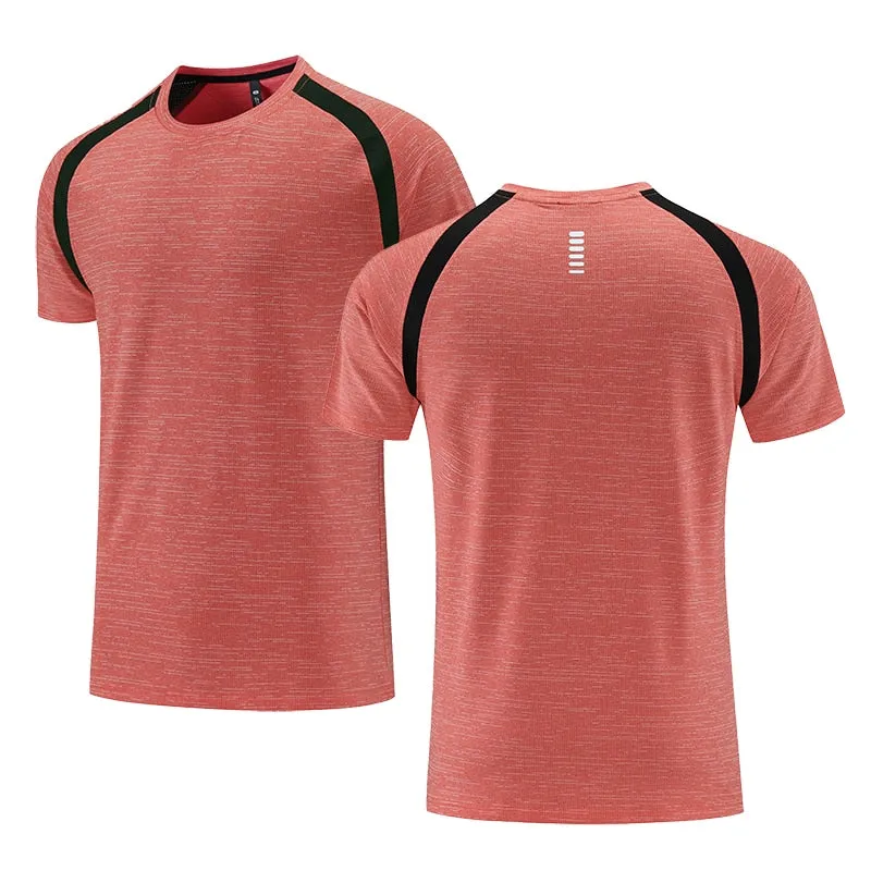 Quick Dry Men Running T-shirt Fitness Sports Top Gym Training Shirt Breathable Jogging Casual Sportswear