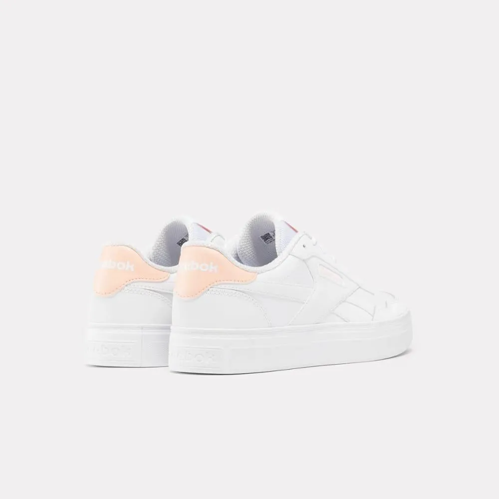 Reebok Footwear Women Reebok Court Advance Bold Shoes WHITE/WHITE/WASHEDCLAY